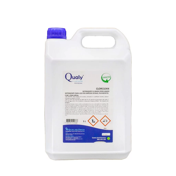 Clorclean-Detergente Clorado Perfumado-Caixa 4x5 litros